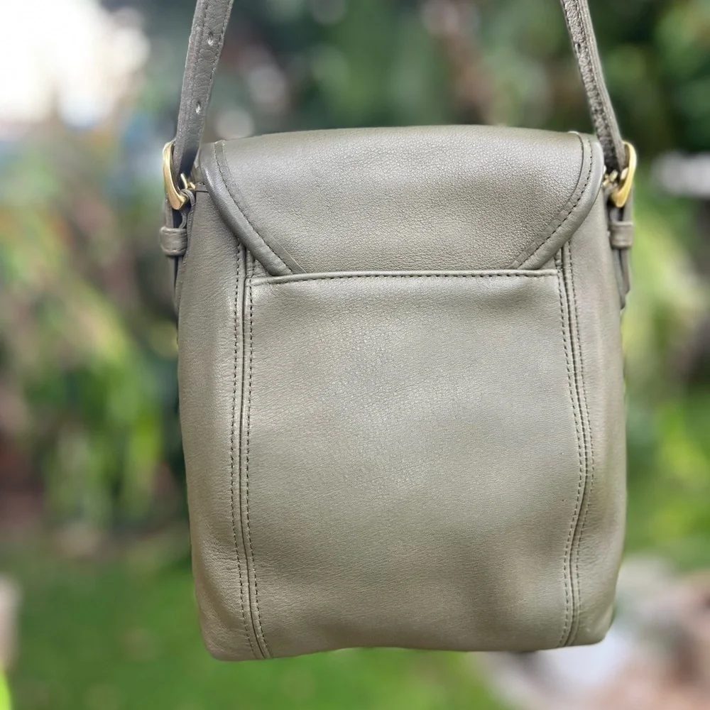 Vintage Coach Soho Small Flap Bag 4108 Loden Green Costa Rica 1998 Rare leather